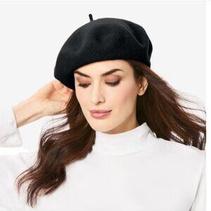 🌻Classic Black Wool Fabric French Beret. One Size